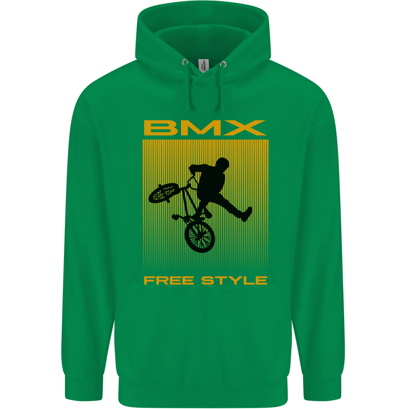 BMX Freestyle Cycling Bicycle Bike Childrens Kids Hoodie Irish Green