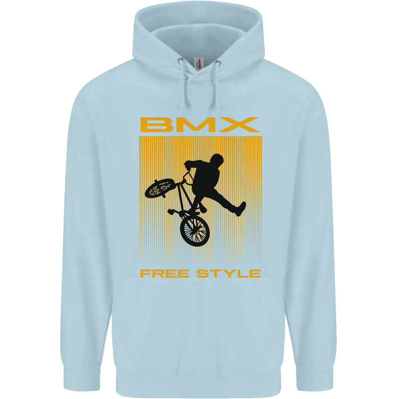 BMX Freestyle Cycling Bicycle Bike Childrens Kids Hoodie Light Blue