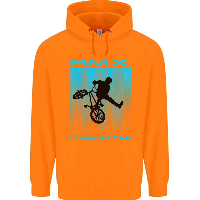 BMX Freestyle Cycling Bicycle Bike Childrens Kids Hoodie Orange