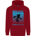 BMX Freestyle Cycling Bicycle Bike Childrens Kids Hoodie Red