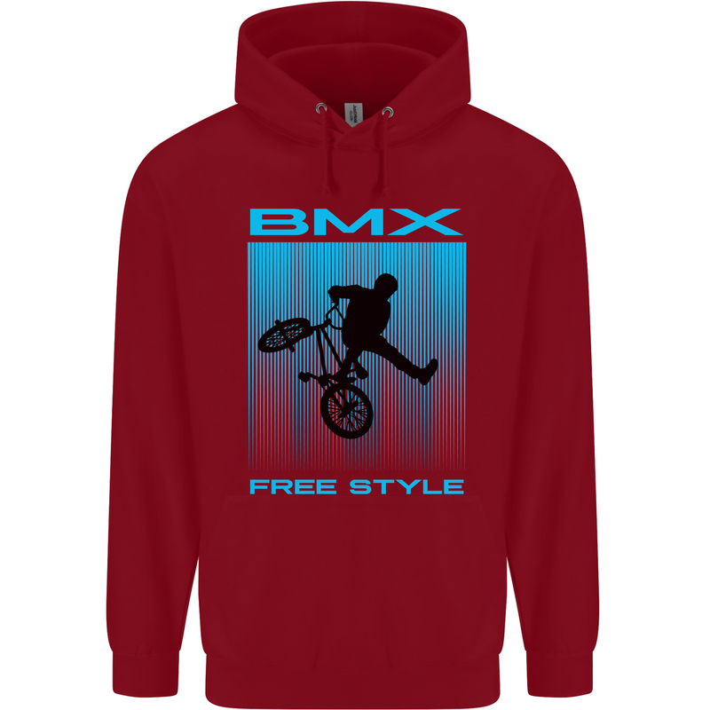 BMX Freestyle Cycling Bicycle Bike Childrens Kids Hoodie Red