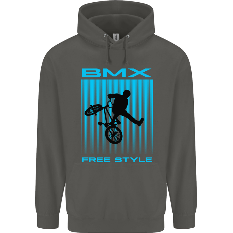 BMX Freestyle Cycling Bicycle Bike Childrens Kids Hoodie Storm Grey