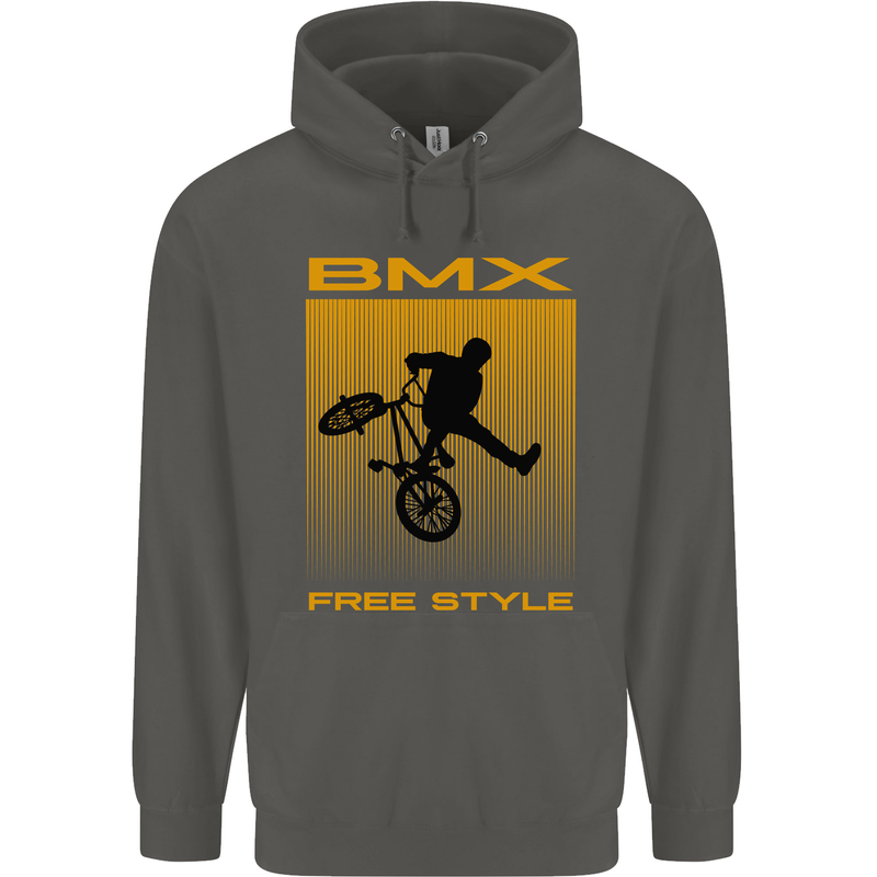 BMX Freestyle Cycling Bicycle Bike Childrens Kids Hoodie Storm Grey