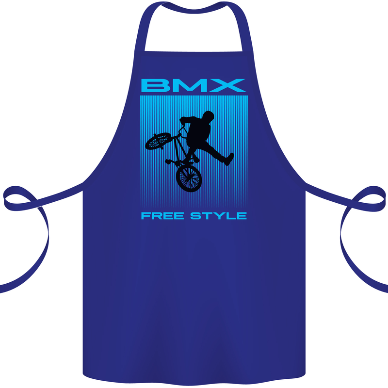BMX Freestyle Cycling Bicycle Bike Cotton Apron 100% Organic Royal Blue