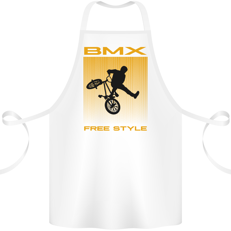 BMX Freestyle Cycling Bicycle Bike Cotton Apron 100% Organic White