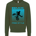 BMX Freestyle Cycling Bicycle Bike Kids Sweatshirt Jumper Forest Green