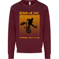 BMX Freestyle Cycling Bicycle Bike Kids Sweatshirt Jumper Maroon