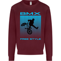BMX Freestyle Cycling Bicycle Bike Kids Sweatshirt Jumper Maroon