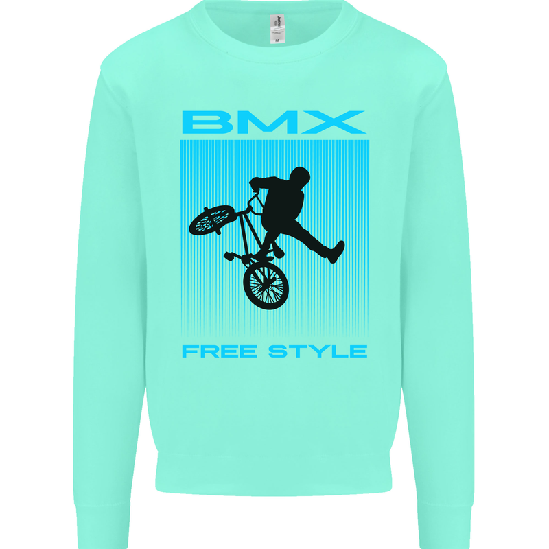 BMX Freestyle Cycling Bicycle Bike Kids Sweatshirt Jumper Peppermint