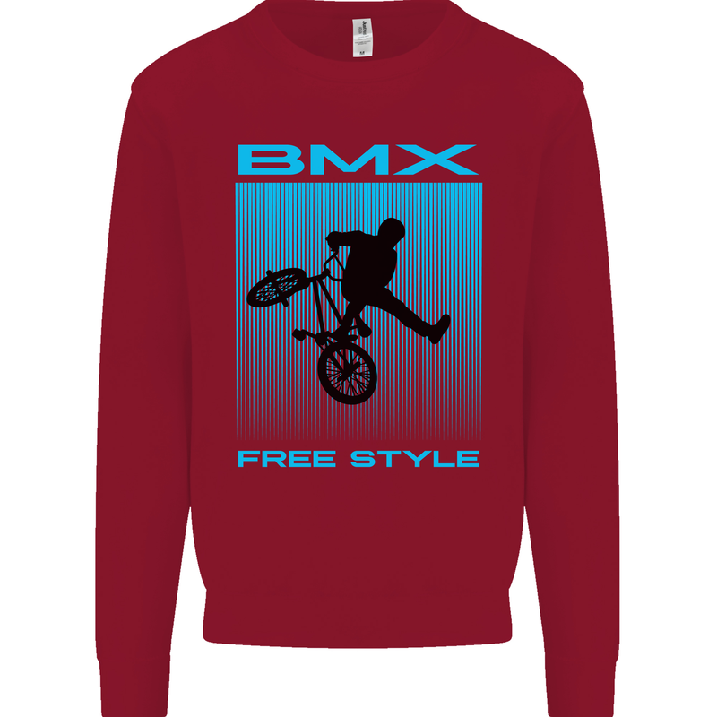 BMX Freestyle Cycling Bicycle Bike Kids Sweatshirt Jumper Red