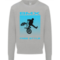 BMX Freestyle Cycling Bicycle Bike Kids Sweatshirt Jumper Sports Grey