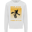 BMX Freestyle Cycling Bicycle Bike Kids Sweatshirt Jumper White