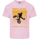 BMX Freestyle Cycling Bicycle Bike Kids T-Shirt Childrens Light Pink
