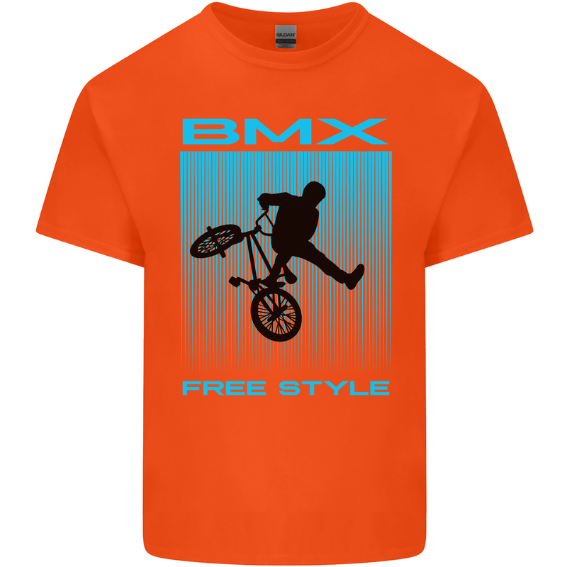 BMX Freestyle Cycling Bicycle Bike Kids T-Shirt Childrens Orange