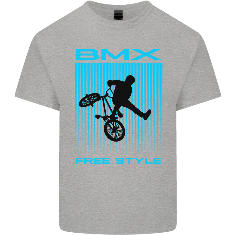 BMX Freestyle Cycling Bicycle Bike Kids T-Shirt Childrens Sports Grey