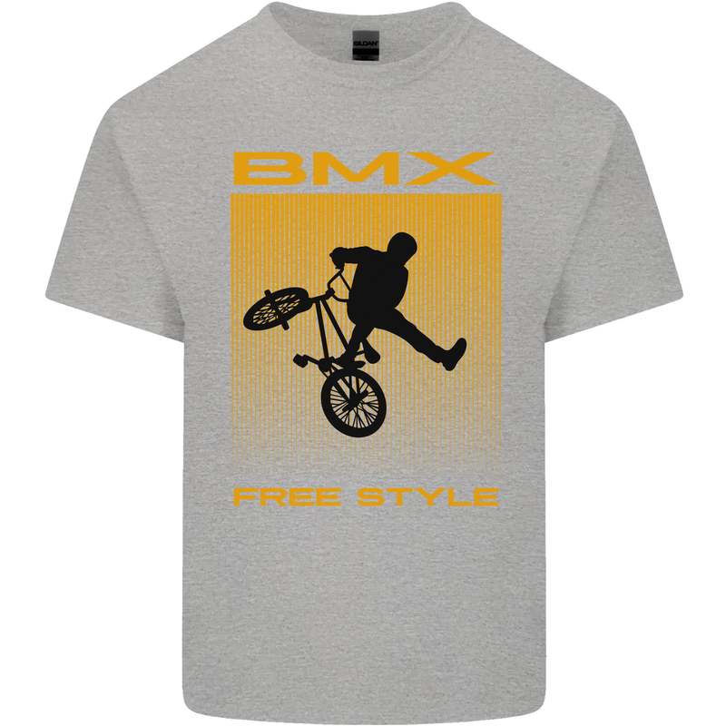 BMX Freestyle Cycling Bicycle Bike Kids T-Shirt Childrens Sports Grey