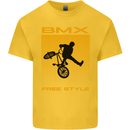 BMX Freestyle Cycling Bicycle Bike Kids T-Shirt Childrens Yellow