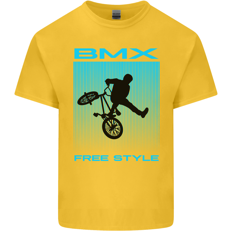 BMX Freestyle Cycling Bicycle Bike Kids T-Shirt Childrens Yellow