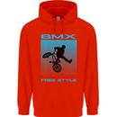 BMX Freestyle Cycling Bicycle Bike Mens 80% Cotton Hoodie Bright Red