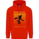 BMX Freestyle Cycling Bicycle Bike Mens 80% Cotton Hoodie Bright Red