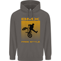BMX Freestyle Cycling Bicycle Bike Mens 80% Cotton Hoodie Charcoal