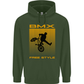BMX Freestyle Cycling Bicycle Bike Mens 80% Cotton Hoodie Forest Green