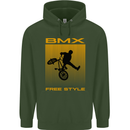 BMX Freestyle Cycling Bicycle Bike Mens 80% Cotton Hoodie Forest Green