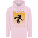 BMX Freestyle Cycling Bicycle Bike Mens 80% Cotton Hoodie Light Pink