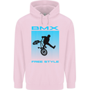 BMX Freestyle Cycling Bicycle Bike Mens 80% Cotton Hoodie Light Pink