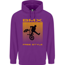 BMX Freestyle Cycling Bicycle Bike Mens 80% Cotton Hoodie Purple
