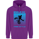 BMX Freestyle Cycling Bicycle Bike Mens 80% Cotton Hoodie Purple