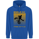 BMX Freestyle Cycling Bicycle Bike Mens 80% Cotton Hoodie Royal Blue