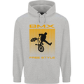 BMX Freestyle Cycling Bicycle Bike Mens 80% Cotton Hoodie Sports Grey