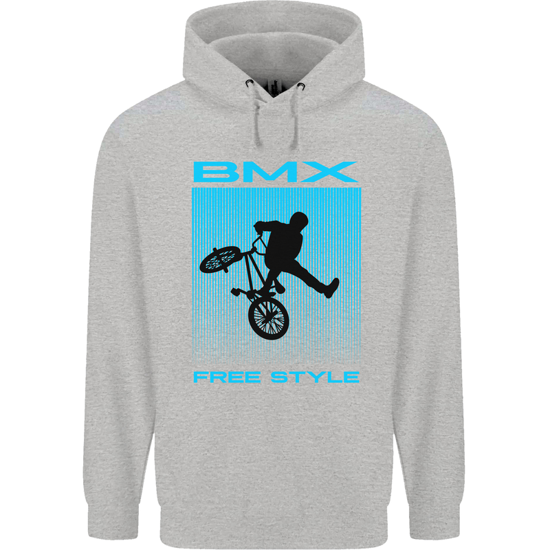 BMX Freestyle Cycling Bicycle Bike Mens 80% Cotton Hoodie Sports Grey