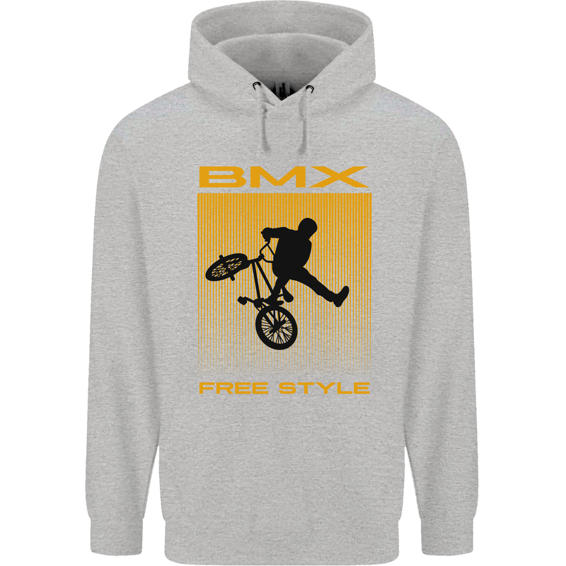 BMX Freestyle Cycling Bicycle Bike Mens 80% Cotton Hoodie Sports Grey