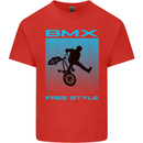 BMX Freestyle Cycling Bicycle Bike Mens Cotton T-Shirt Tee Top Red