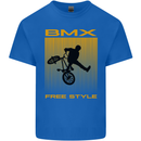 BMX Freestyle Cycling Bicycle Bike Mens Cotton T-Shirt Tee Top Royal Blue