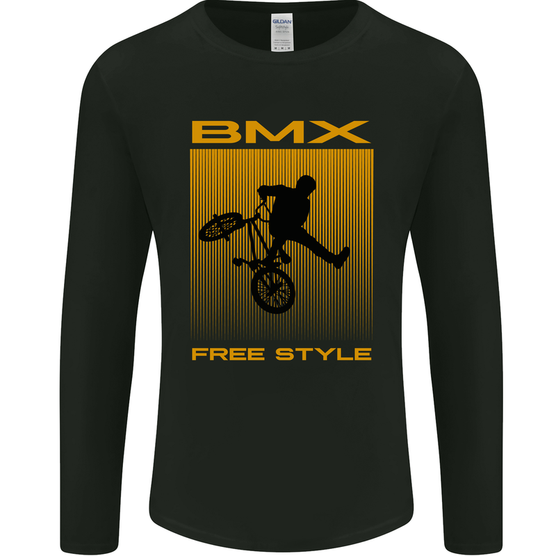 BMX Freestyle Cycling Bicycle Bike Mens Long Sleeve T-Shirt Black