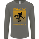 BMX Freestyle Cycling Bicycle Bike Mens Long Sleeve T-Shirt Charcoal