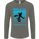 BMX Freestyle Cycling Bicycle Bike Mens Long Sleeve T-Shirt Charcoal