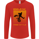 BMX Freestyle Cycling Bicycle Bike Mens Long Sleeve T-Shirt Red