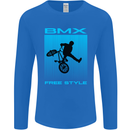 BMX Freestyle Cycling Bicycle Bike Mens Long Sleeve T-Shirt Royal Blue