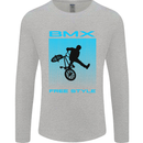 BMX Freestyle Cycling Bicycle Bike Mens Long Sleeve T-Shirt Sports Grey