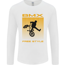 BMX Freestyle Cycling Bicycle Bike Mens Long Sleeve T-Shirt White