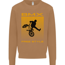 BMX Freestyle Cycling Bicycle Bike Mens Sweatshirt Jumper Caramel Latte
