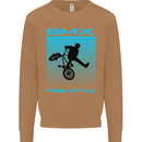 BMX Freestyle Cycling Bicycle Bike Mens Sweatshirt Jumper Caramel Latte