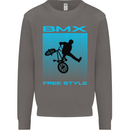 BMX Freestyle Cycling Bicycle Bike Mens Sweatshirt Jumper Charcoal