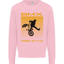 BMX Freestyle Cycling Bicycle Bike Mens Sweatshirt Jumper Light Pink