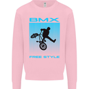 BMX Freestyle Cycling Bicycle Bike Mens Sweatshirt Jumper Light Pink