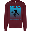 BMX Freestyle Cycling Bicycle Bike Mens Sweatshirt Jumper Maroon